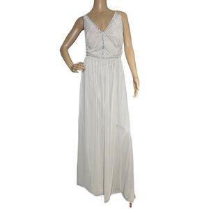 Jenny Packham Beaded Trim bridesmail dress oyster NWT 16